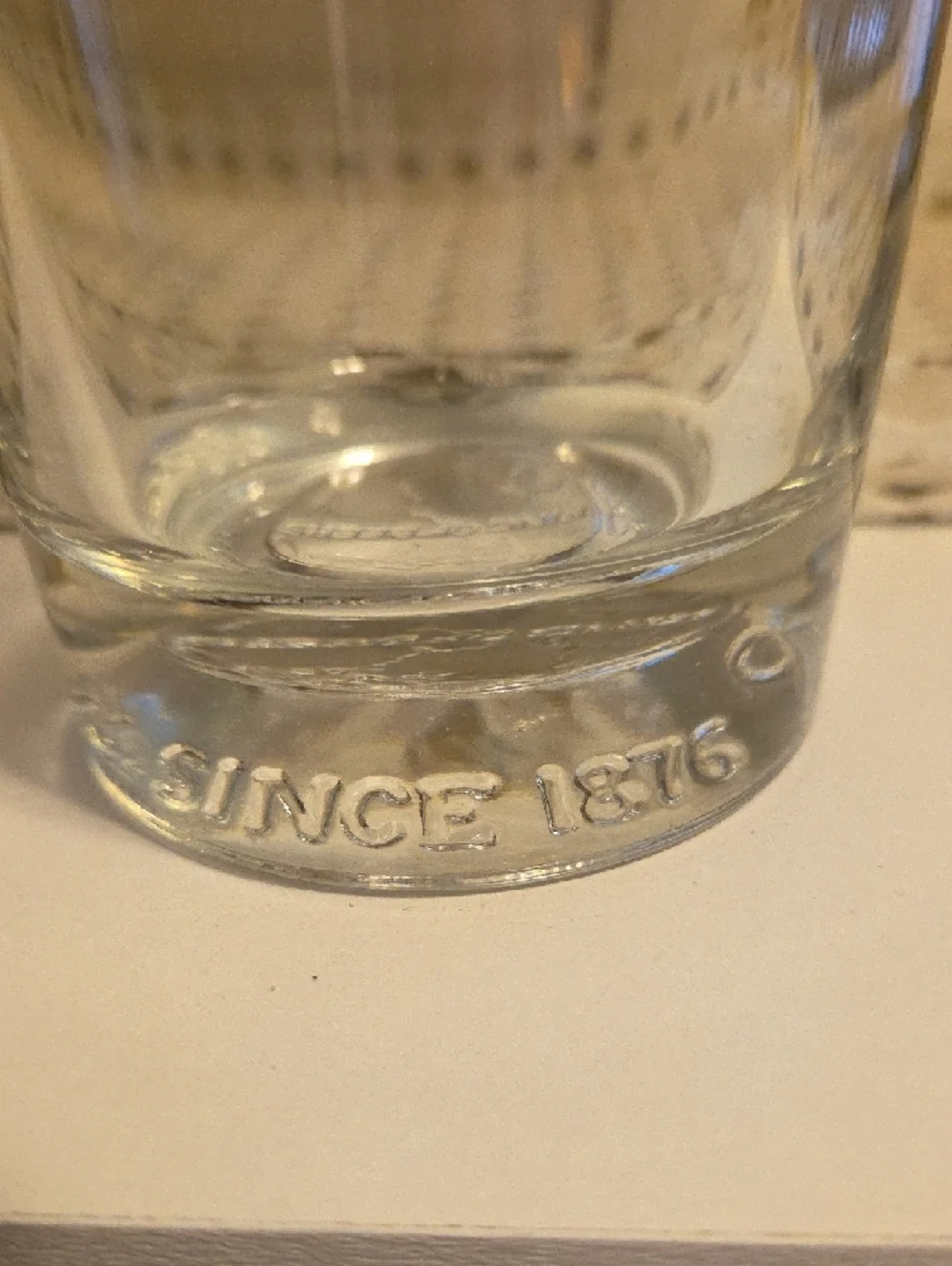 Budweiser St. Louis MO Pint Beer Glass Heavyweight Bottom Embossed Since 1876